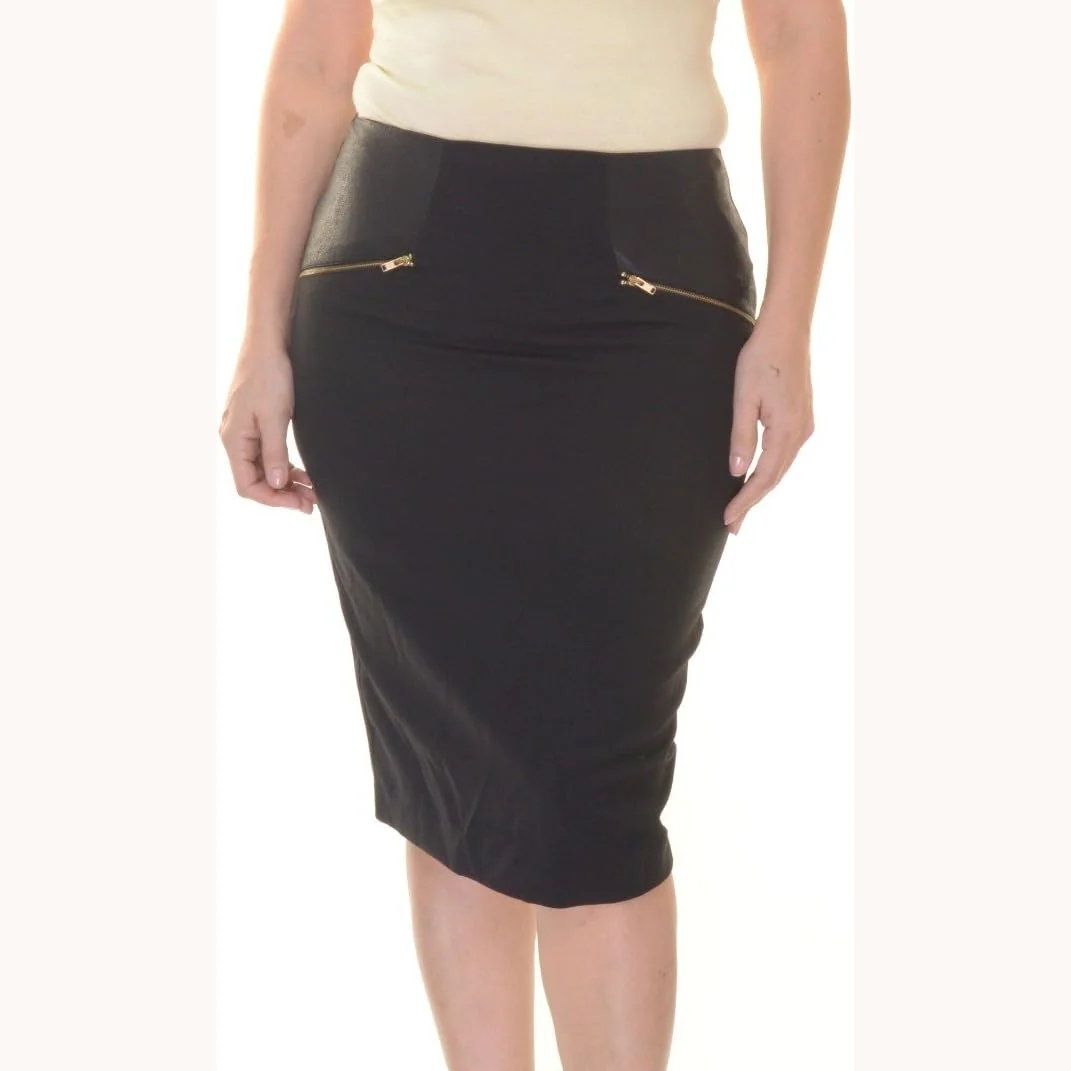 BCX Clothing zipper-pocket pencil skirt